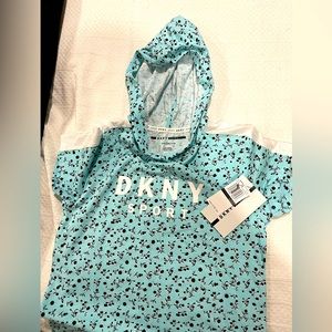 New girls DKNY sport hoodie tshirt long